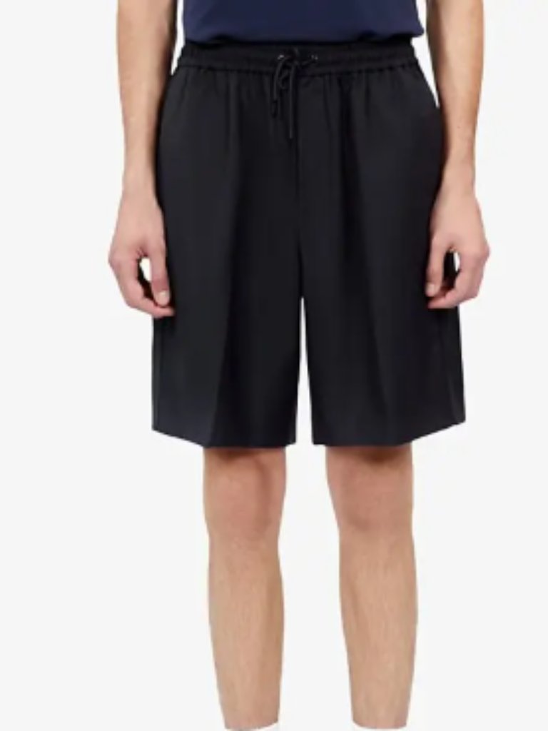 Nwt The Kooples Drawstring -Waist Relaxed- Fit Woold Shorts Navy Size 42